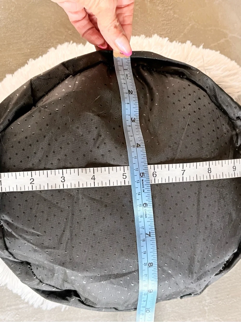 Fluffy Plush Cat Cave Bed Hooded Anti Anxiety Small Donut Cuddler Nest Pet Gray